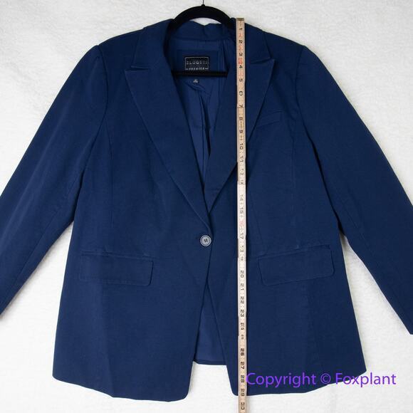 Eloquii Premier Blue blazer one button collared, size 16‎ - Picture 5 of 14
